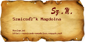 Szmicsák Magdolna névjegykártya